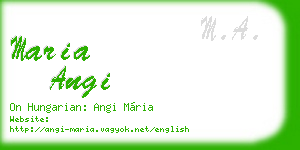 maria angi business card